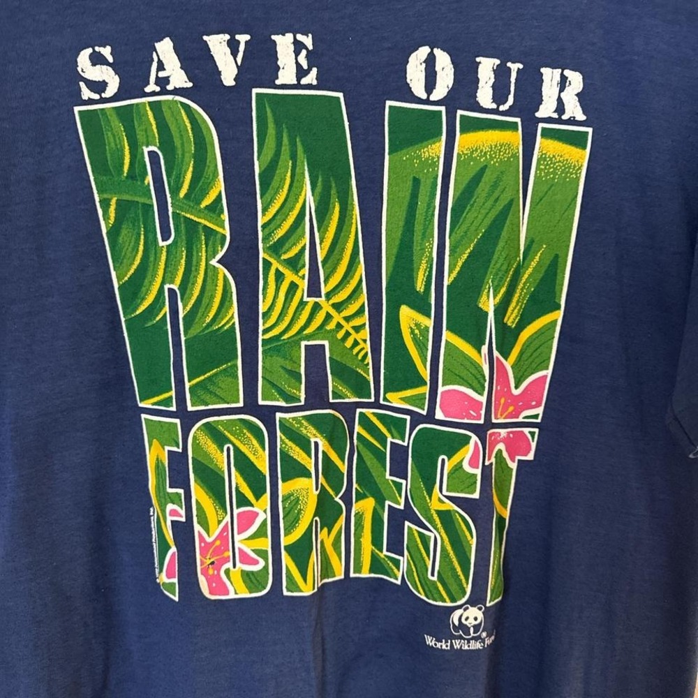 Vintage‎ 1990s WWF "Save Our Rainforest tshirt